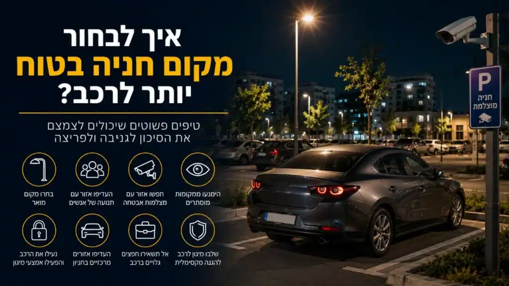 איך לבחור מקום חניה בטוח יותר לרכב